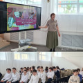 On the occasion of the Day of Workers of Culture and Art, a lesson "Oner-omir ornegi" was held at Gymnasium No. 6 in Kokshetau